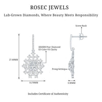 Certified Pear Shape Lab Grown Diamond Bridal Drop Earrings