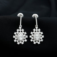 Certified Pear Shape Lab Grown Diamond Bridal Drop Earrings