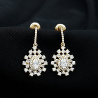 Certified Pear Shape Lab Grown Diamond Bridal Drop Earrings