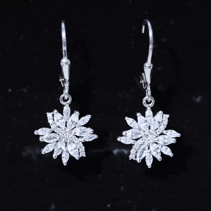 Yellow lab grown diamond flower hoop earrings from Rosec Jewels featuring sparkling diamond accents and gold hoops.