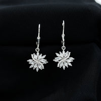Lab Grown Diamond Flower Hoop Earrings