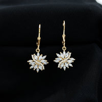 Lab Grown Diamond Flower Hoop Earrings