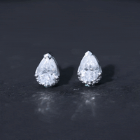 Certified Lab 5X7 MM Pear Diamond Designer Stud Earrings