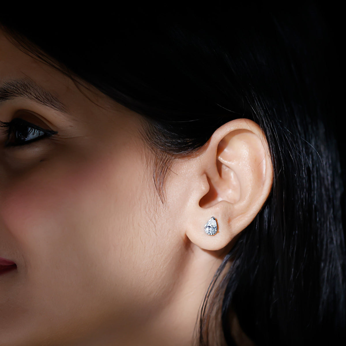 Certified Lab 5X7 MM Pear Diamond Designer Stud Earrings