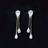 Certified Lab Grown Diamond Teardrop Dangle Earrings