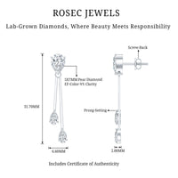Certified Lab Grown Diamond Teardrop Dangle Earrings