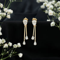 Certified Lab Grown Diamond Teardrop Dangle Earrings