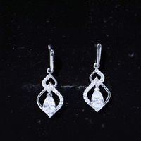 Certified Lab 4X6 MM Pear Shaped Diamond Drop Bridal Earrings