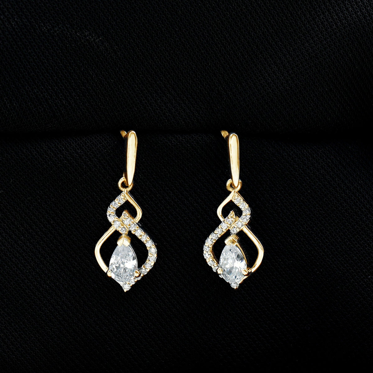 Certified Lab 4X6 MM Pear Shaped Diamond Drop Bridal Earrings
