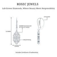 Certified Lab Grown Diamond Designer Drop Earrings