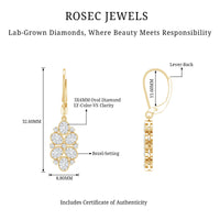 Certified Lab Grown Diamond Designer Drop Earrings