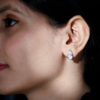 2 Carat Oval Lab Grown Diamond Vintage Style Stud Earrings