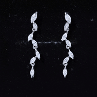 Marquise Lab Grown Diamond Bridal Dangle Earrings