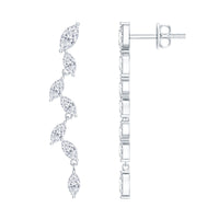 Marquise Lab Grown Diamond Bridal Dangle Earrings