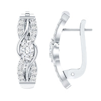 Certified Lab 4X6 mm Oval Diamond Infinity Earrings