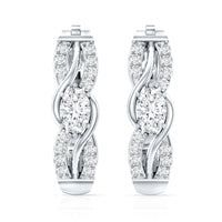 Certified Lab 4X6 mm Oval Diamond Infinity Earrings