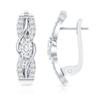 Certified Lab 4X6 mm Oval Diamond Infinity Earrings