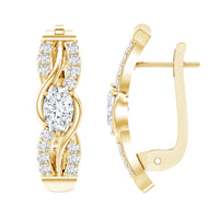 Certified Lab 4X6 mm Oval Diamond Infinity Earrings