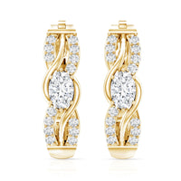 Certified Lab 4X6 mm Oval Diamond Infinity Earrings