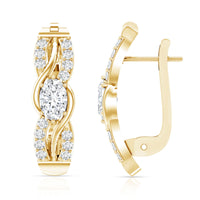 Certified Lab 4X6 mm Oval Diamond Infinity Earrings