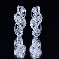 Lab Grown Diamond Infinity Earrings For Women