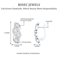 Lab Grown Diamond Infinity Earrings For Women