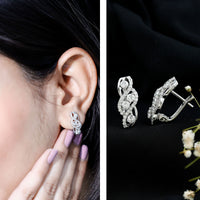 Lab Grown Diamond Infinity Earrings For Women