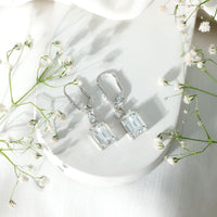 Certified 7 Carat Moissanite Silver Dangle Earrings For Women