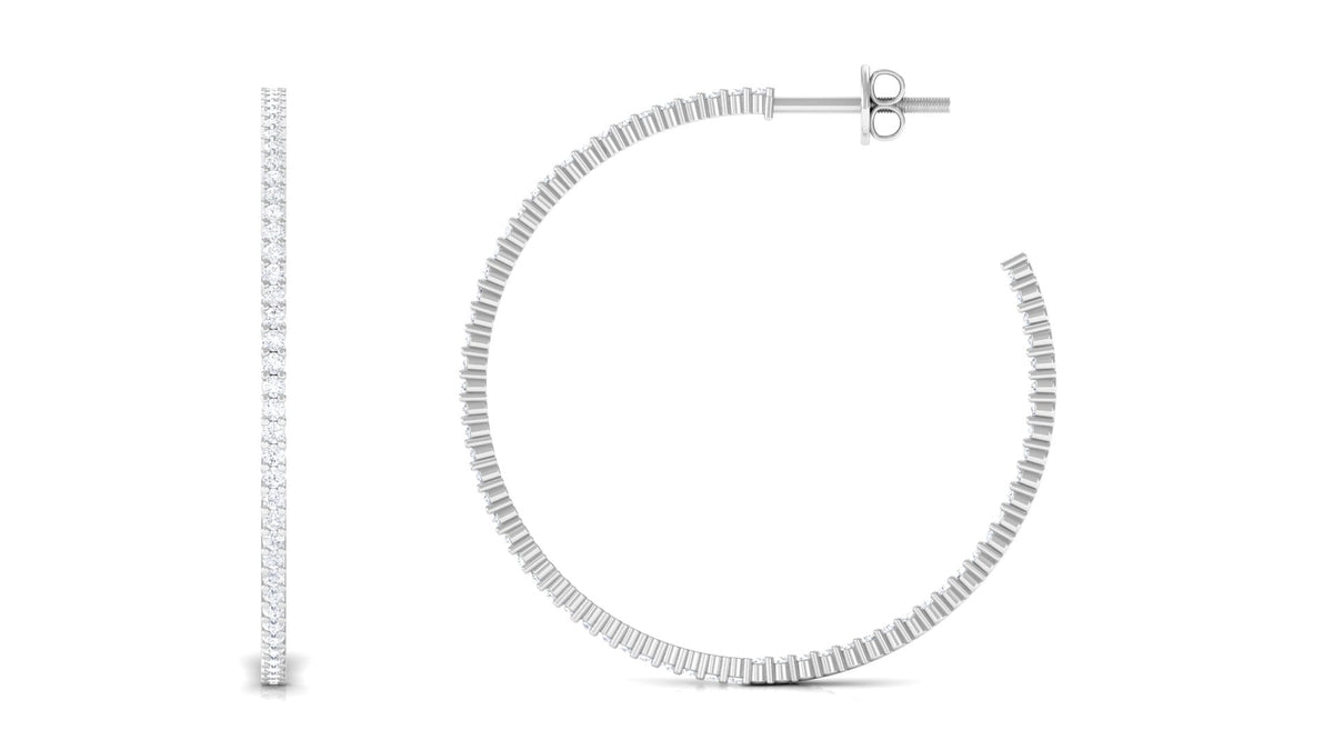 Certified Moissanite Big Hoop Earrings
