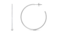 Certified Moissanite Big Hoop Earrings