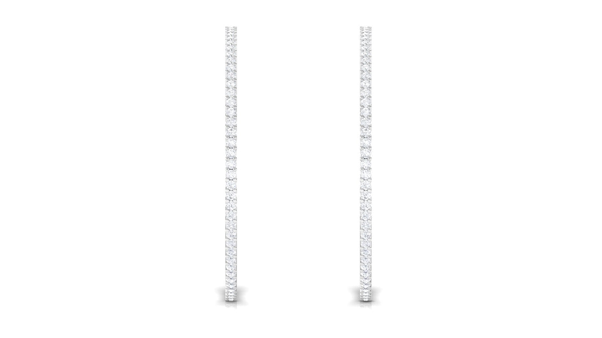 Certified Moissanite Big Hoop Earrings