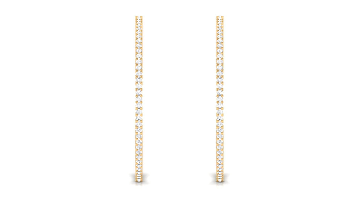 Certified Moissanite Big Hoop Earrings