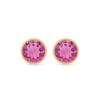 Natural 2.4 Carat Pink Tourmaline Stud Earrings with Screw Back