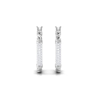 Rosec Jewels 1.25 CT twisted rope hoop earrings with diamond accents, showcasing elegant gold hoops with detailed design.
