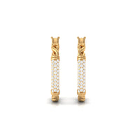 Rosec Jewels 1.25 CT twisted rope hoop earrings with diamond accents, featuring a stylish and elegant jewelry design.