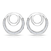 Rosec Jewels natural diamond circle earrings featuring sparkling round diamonds in a circle design, elegant jewelry for special occasions.