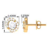 Certified Real Diamond Stud Earrings for Everyday