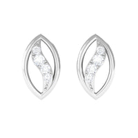 Round Cut Natural Diamond Petal Stud Earrings