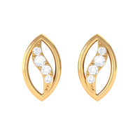 Round Cut Natural Diamond Petal Stud Earrings