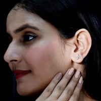 Nature Inspired Marquise Cut Zircon Leaf Stud Earrings