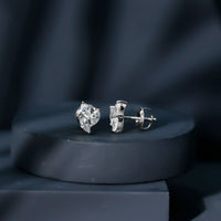 Nature Inspired Marquise Cut Zircon Leaf Stud Earrings
