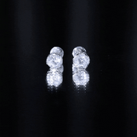 2 CT Round Cut Zircon Solitaire Stud Earrings in Crown Setting