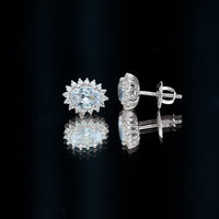 Certified 1.9 Carat Oval Cut Cubic Zirconia Studs