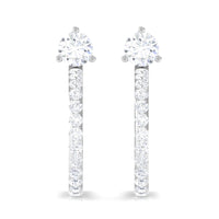 Cubic Zirconia Minimal Half Hoop Earrings