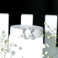 Classic Zircon Bridal Drop Earrings