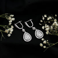 Certified Moissanite Bridal Drop Earrings For Wedding