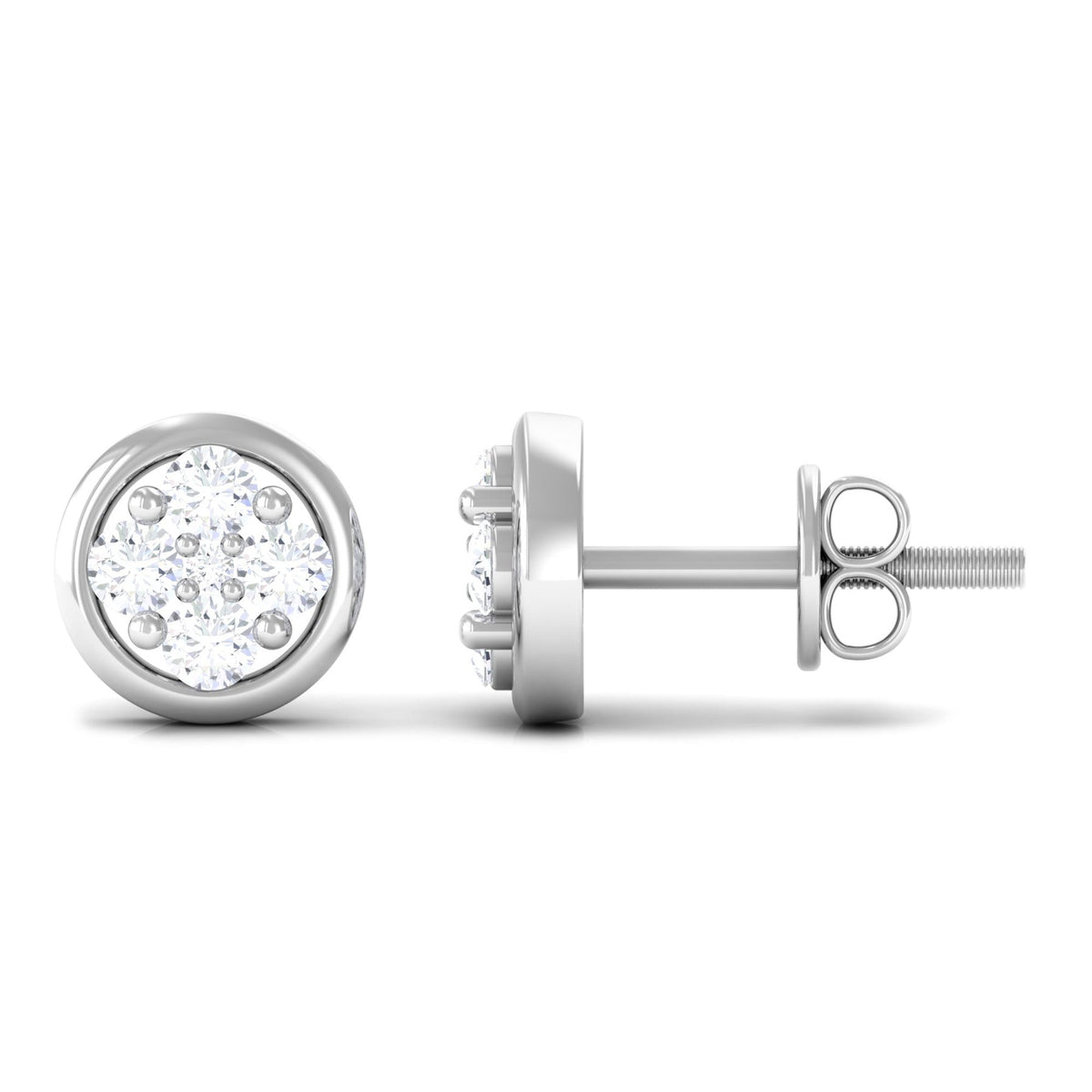 Genuine Diamond Studs with Screw Back