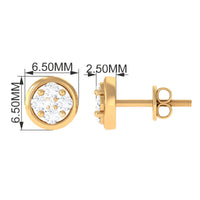 Genuine Diamond Studs with Screw Back