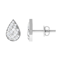 Certified Diamond Teardrop Stud Earrings For Her