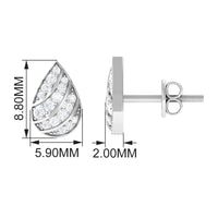 Certified Diamond Teardrop Stud Earrings For Her